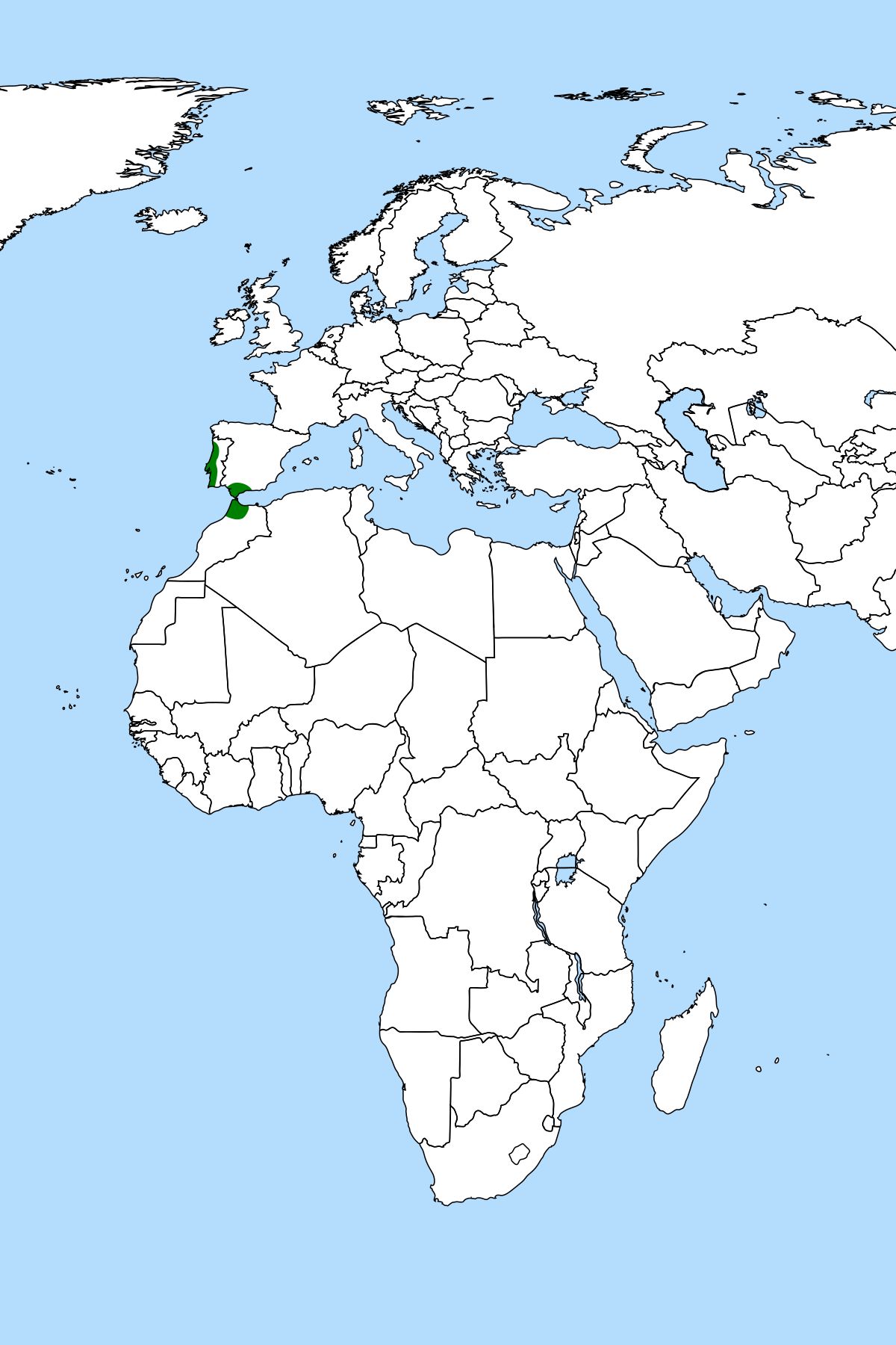répartition de Drosophyllum lusitanicum
