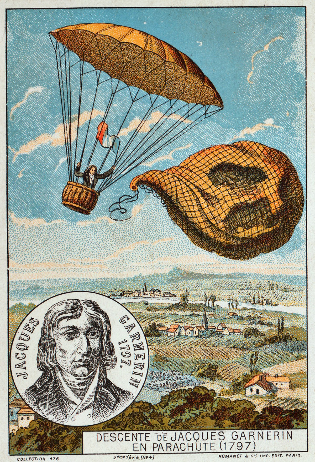 « Descente de Jacques Garnerin en parachute (1797). »