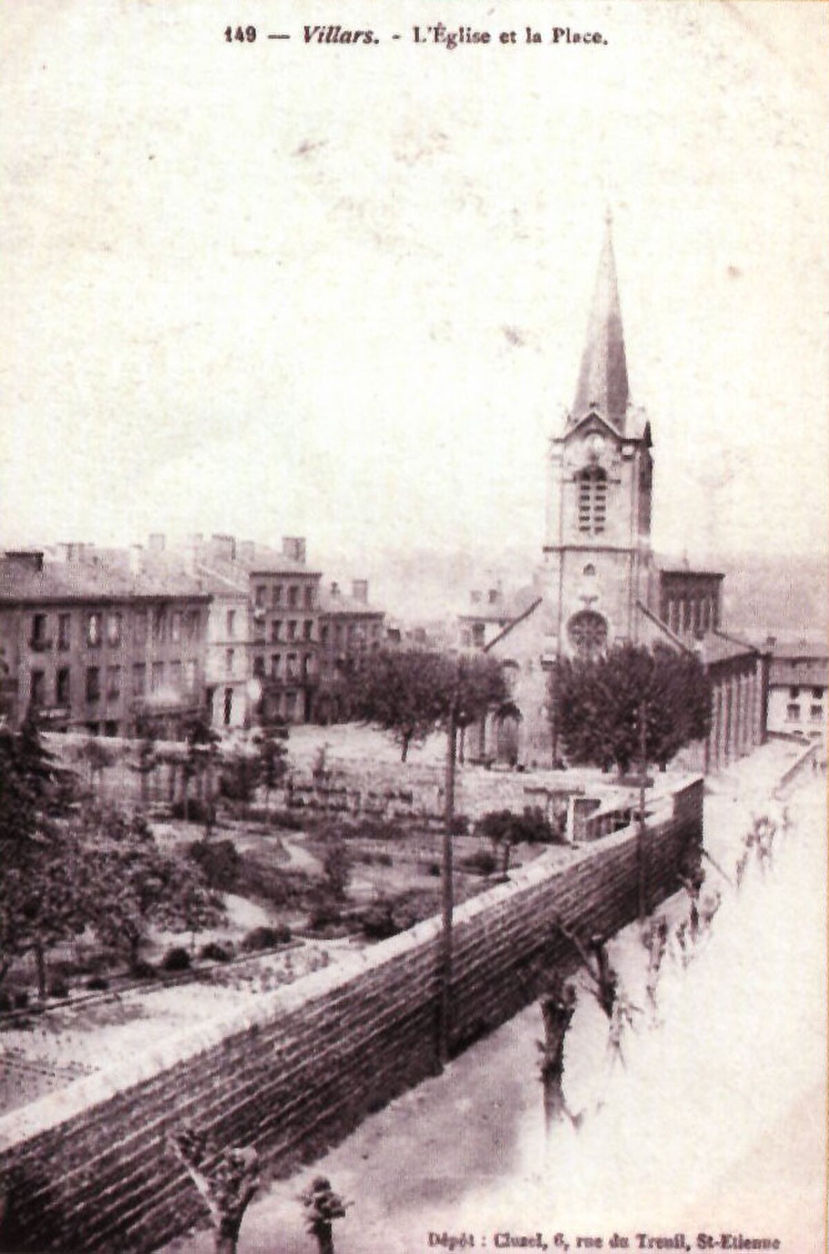 L'église de Villars en 1900