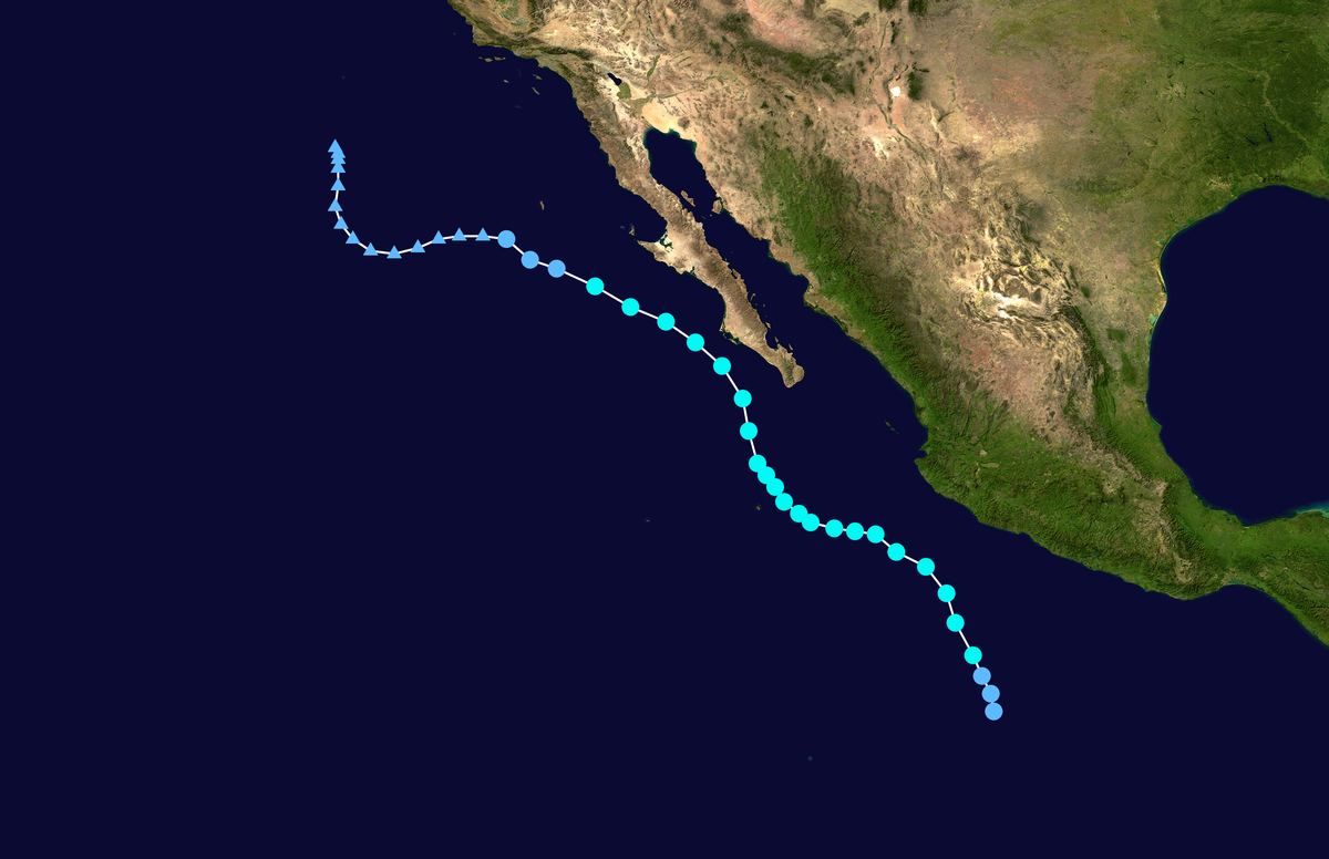 Trajectoire de la tempête tropicale Emilia