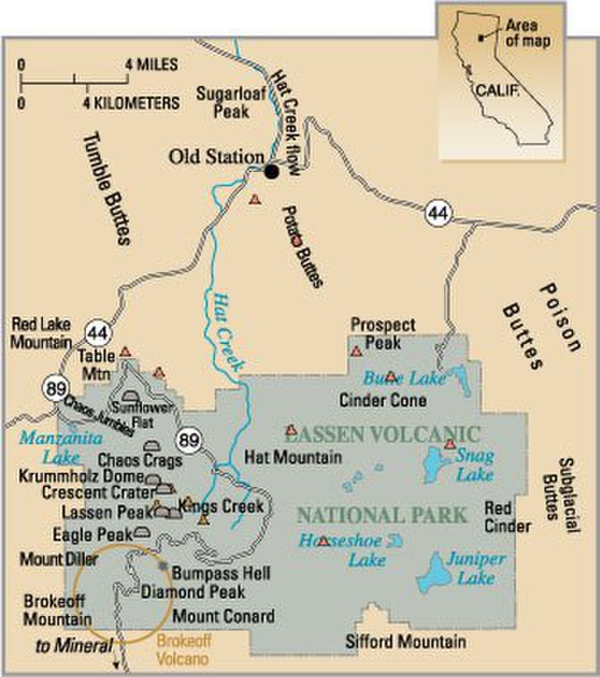 Géologie de la région volcanique de Lassen