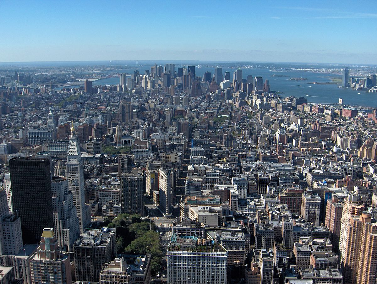 Vue sur Downtown Manhattan, depuis l’observatoire du 86e étage.