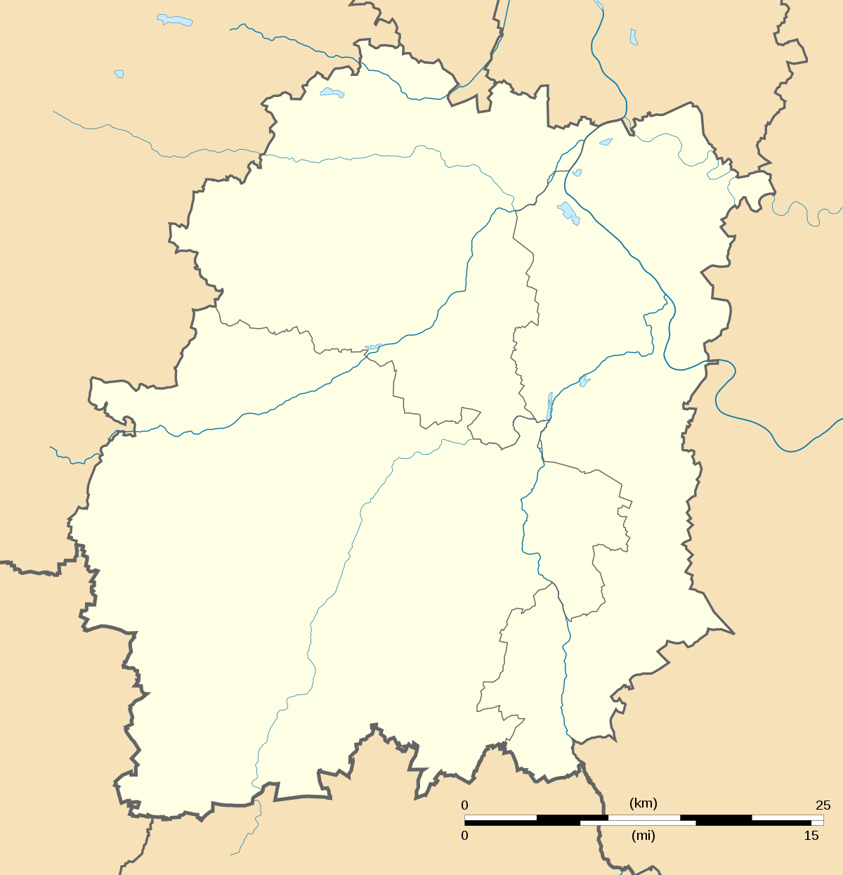Localisation du château de Bandeville dans l'Essonne.