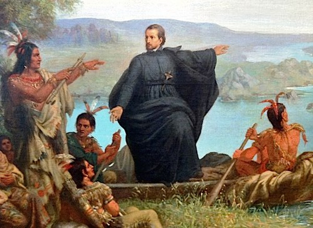 Le père Marquette prêchant aux Améridiens
