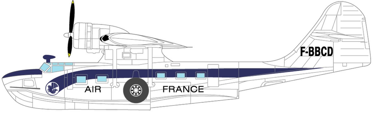 Le catalina F-BBCD de la compagnie Air France.