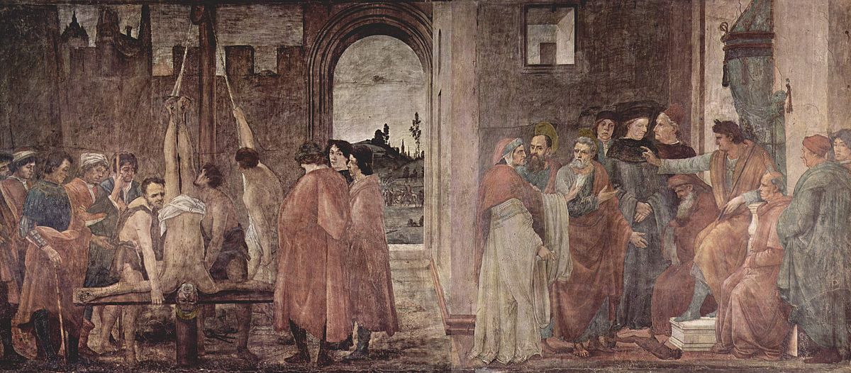 XVI=La disputa con Simon Mago e la crocifissione di Pietro, Lippi