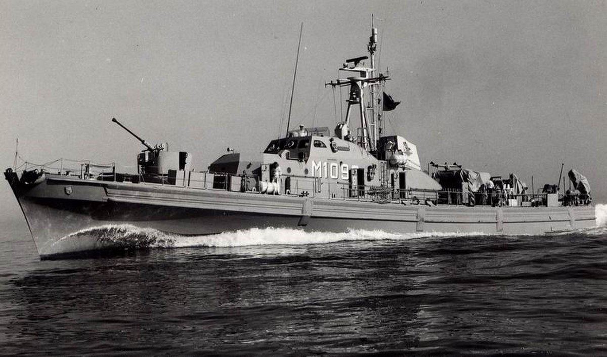 dragueur de mines de la marine allemande en 1972
