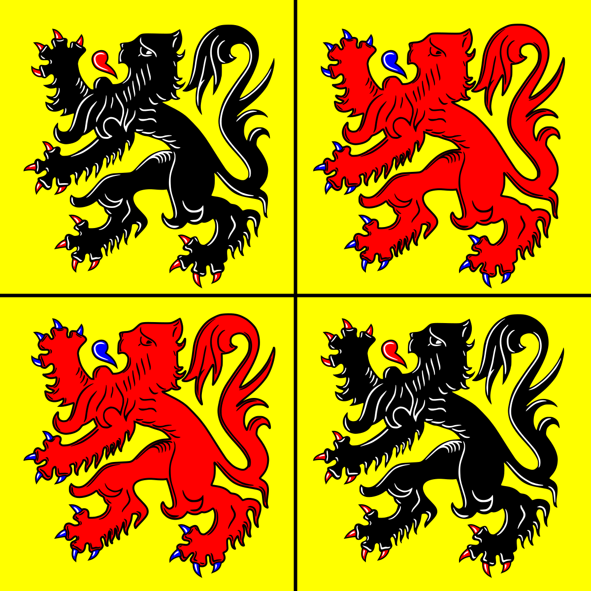 Drapeau de la province de Hainaut
