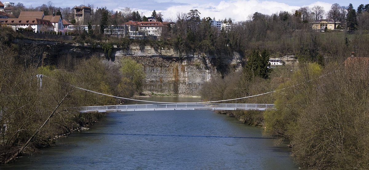 Vue de la passerelle de Grabensaal
