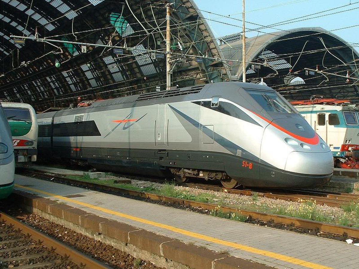 Une rame ETR 500 à Milano Centrale