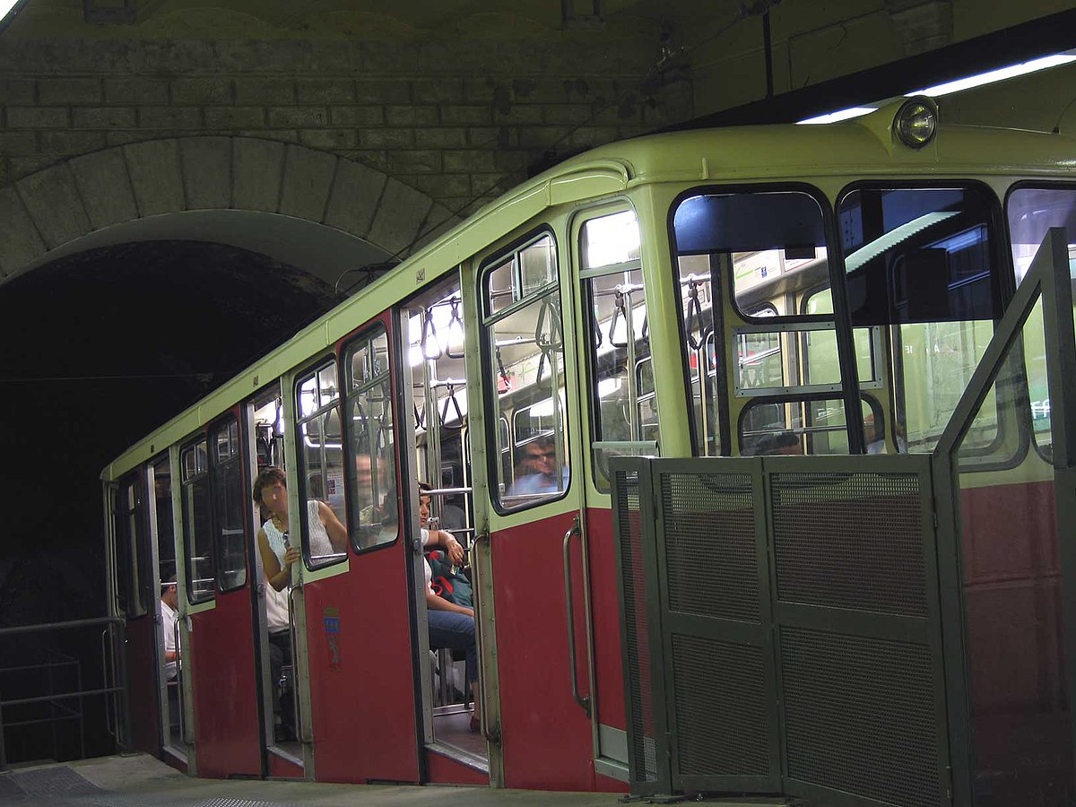 Le funiculaire de Fourvière à Lyon.