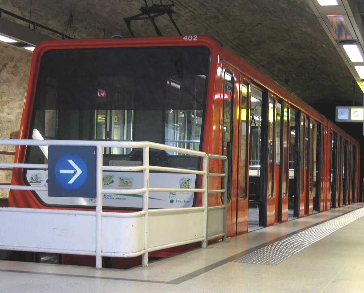 Le funiculaire Saint Just à Lyon.