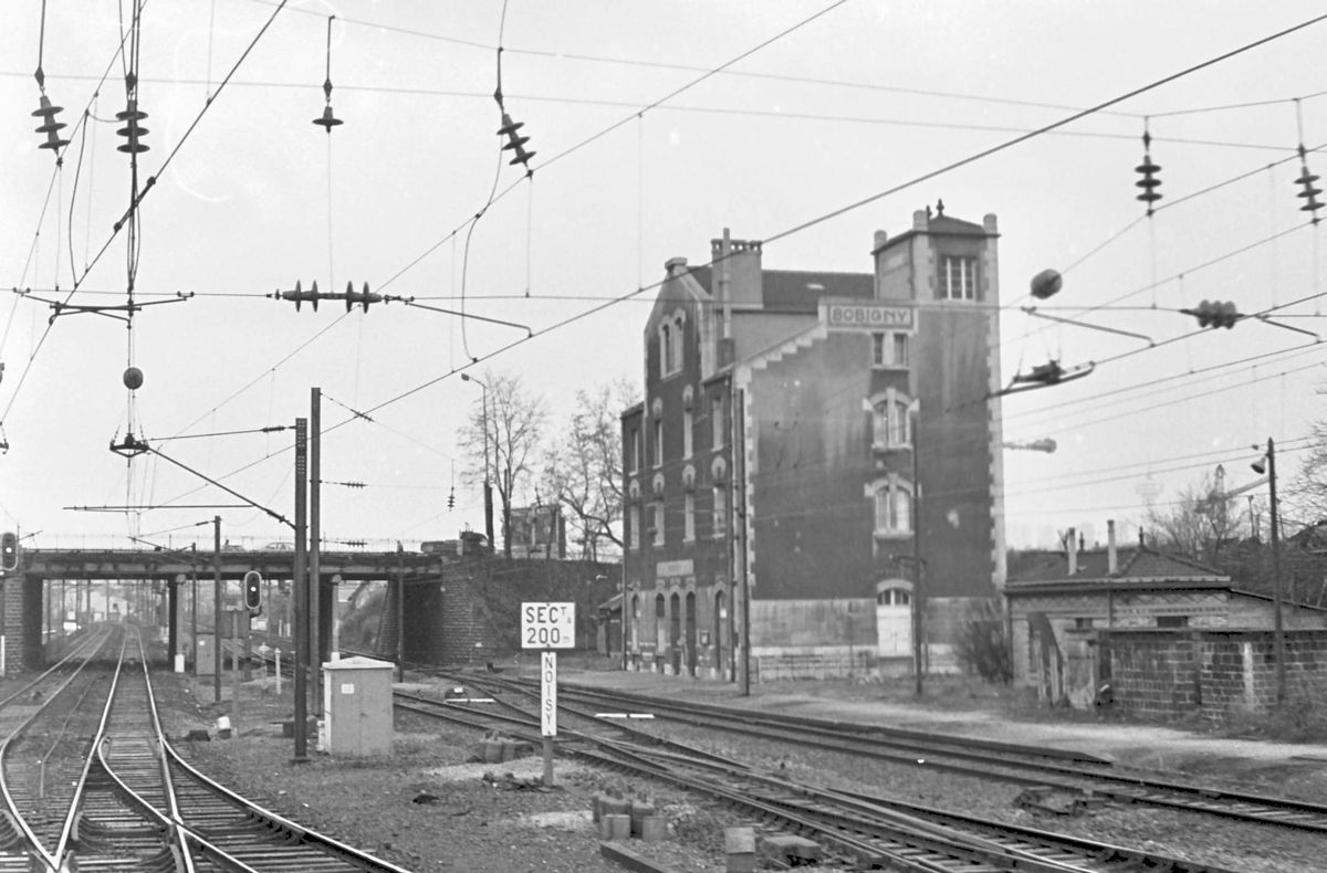 La gare de Bobigny en 1984.