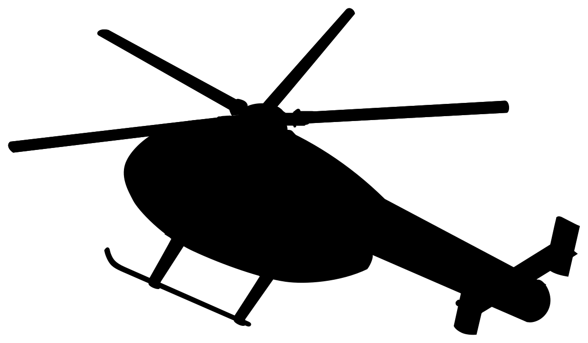 Silhouette d'un hélicoptère
