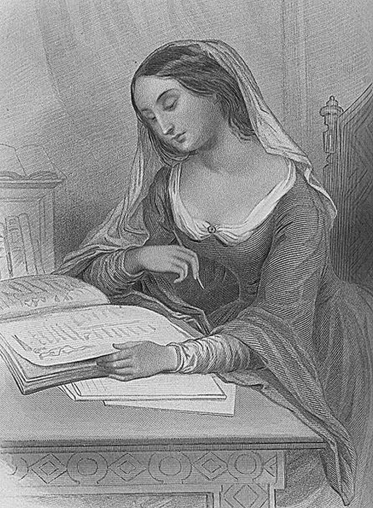 Héloïse dans une gravure du XIXe siècle.