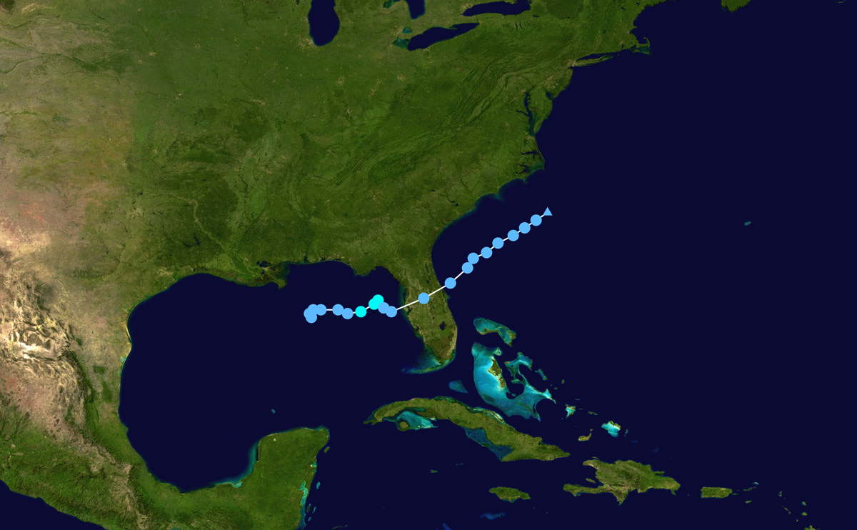 Trajectoire de la tempête tropicale Henri
