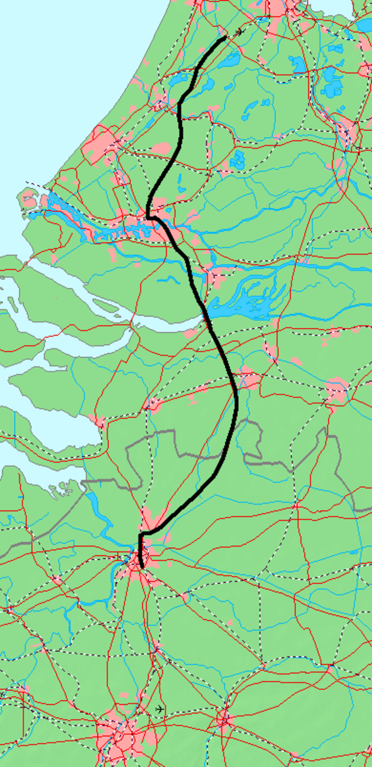 Le tracé de la HSL-Zuid aux Pays-Bas et de la LGV 4 en Belgique