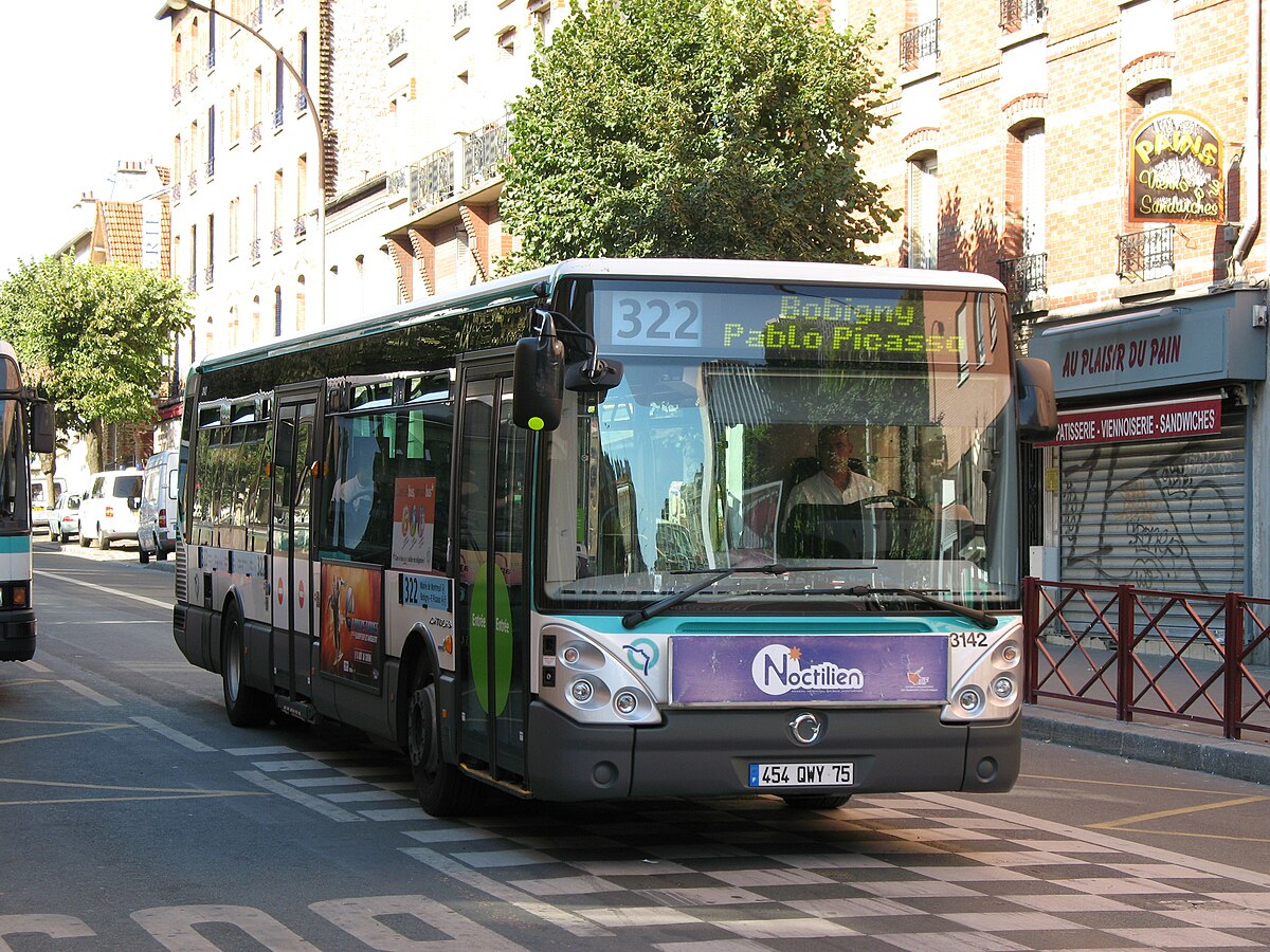 Île-de-France RATP Irisbus Citelis Line n°3142 L322 Mairie de Montreuil.JPG