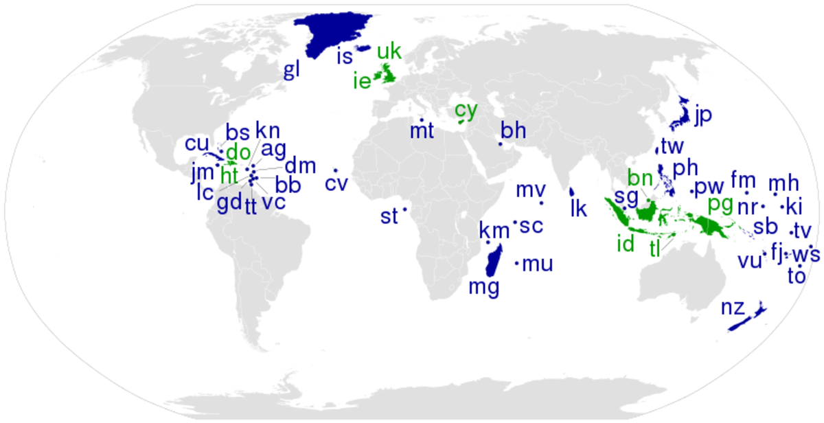 Liste des États insulaires