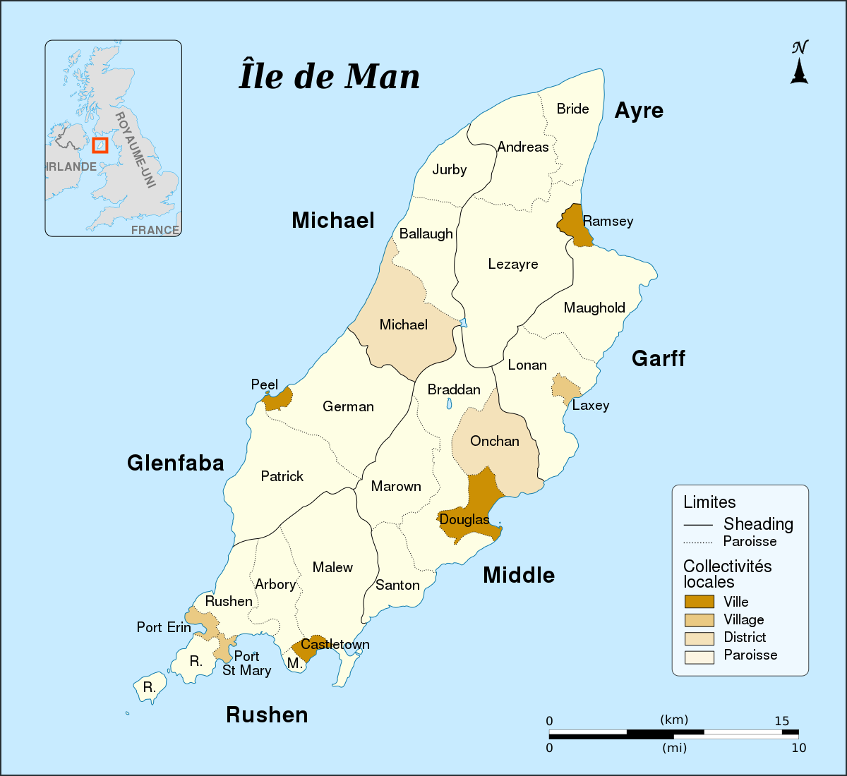 Subdivisions de l'île de Man