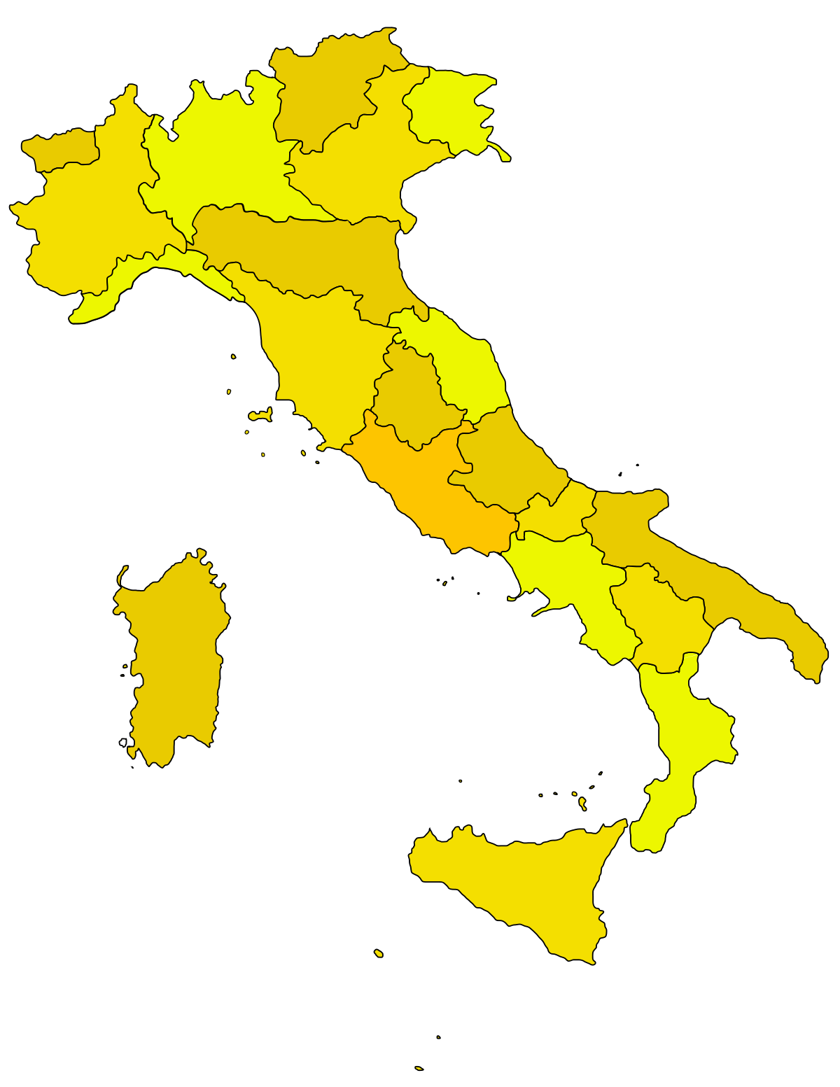 Liste des châteaux italiens par région