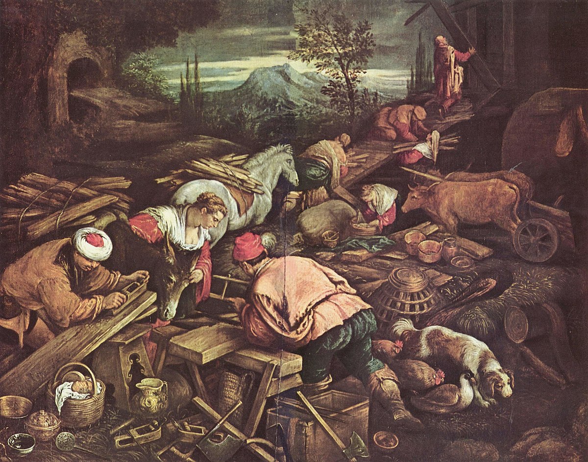 Construction de l'arche de Noé (Jacopo Bassano)Seconde moitié du XVIe siècle