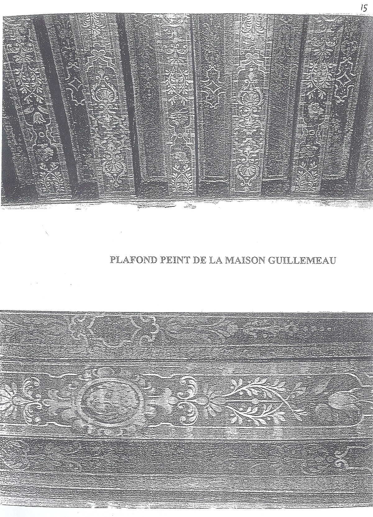 Plafond peint de la maison Guillemeau
