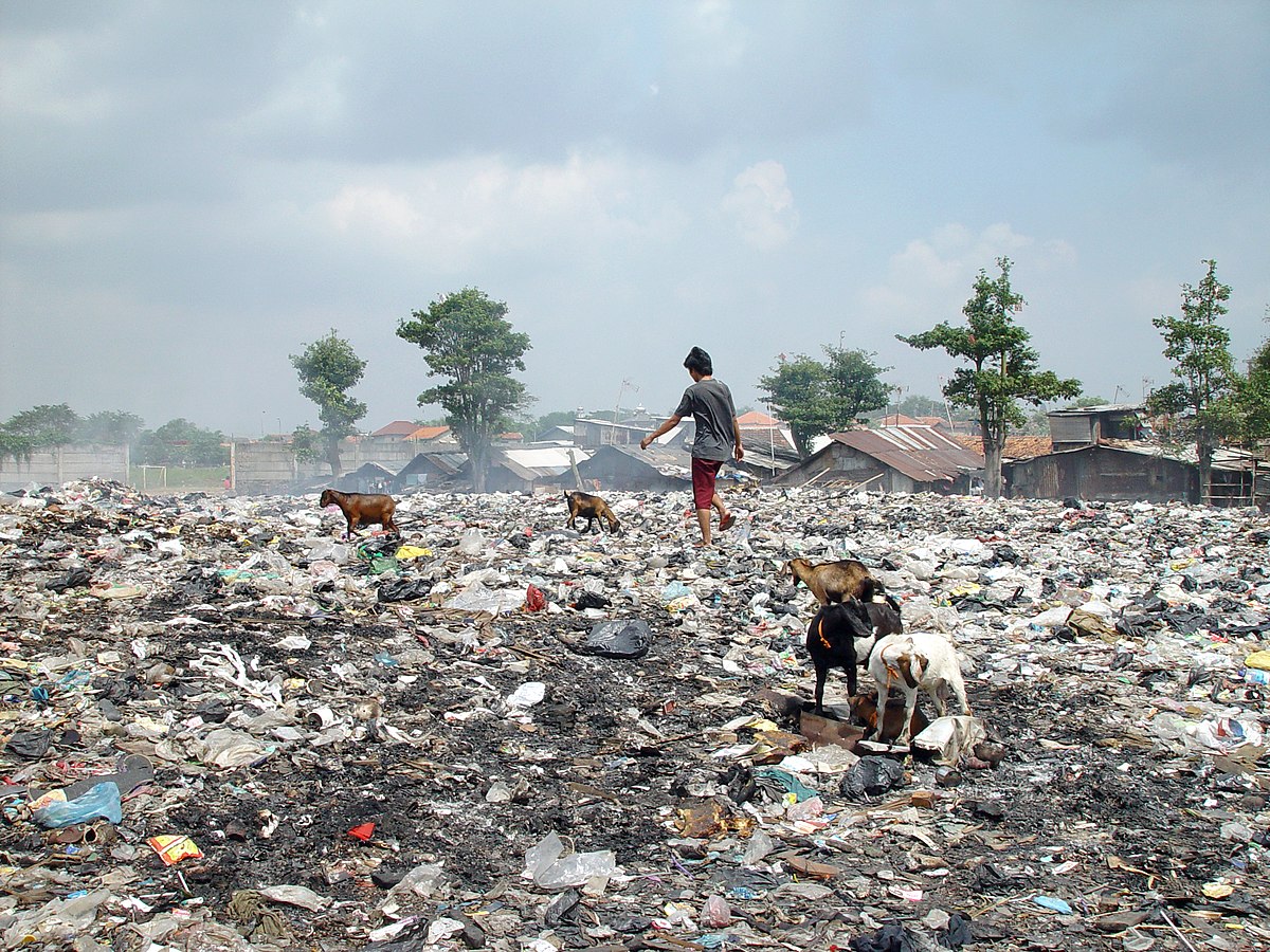 Mode de vie dans un bidonville de Jakarta.