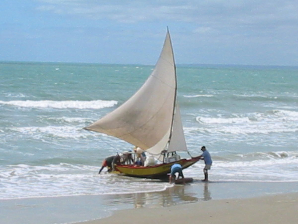 Jangada sur le littoral de Tibau