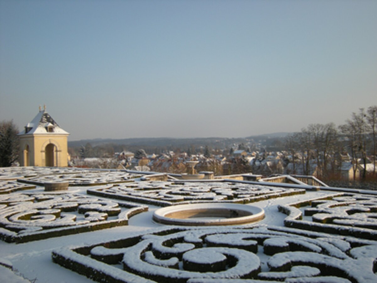 Jardins à la Française sous la neige