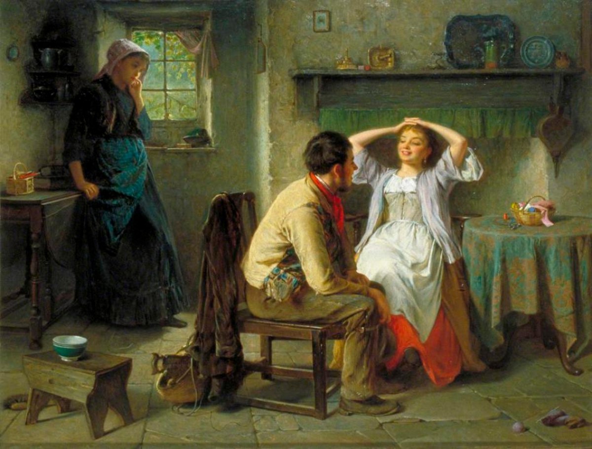 Flirt et jalousie, de Haynes King (1831-1904)