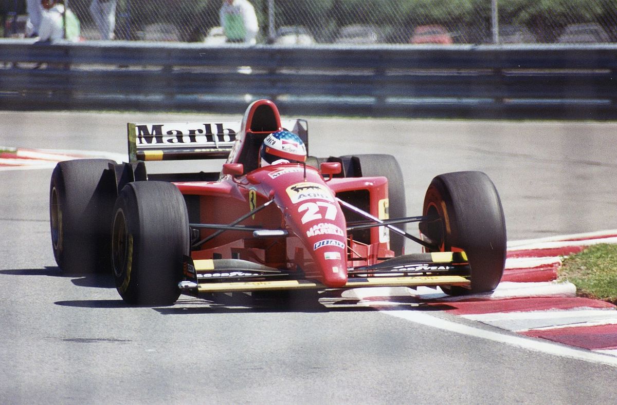 Jean Alesi en route pour la victoire au grand prix du Canada