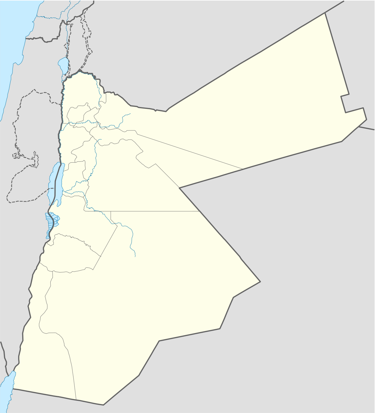 Carte de Jordanie