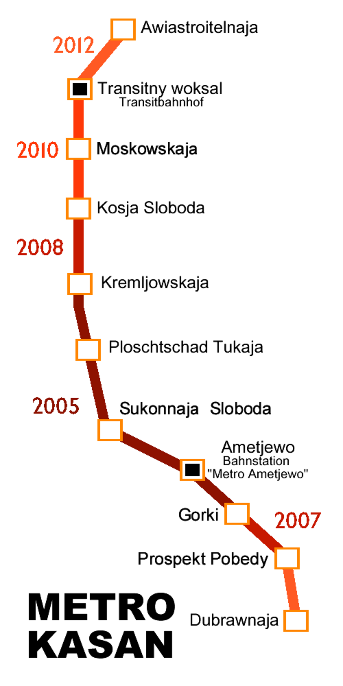 Plan du métro avec ses futures extensions