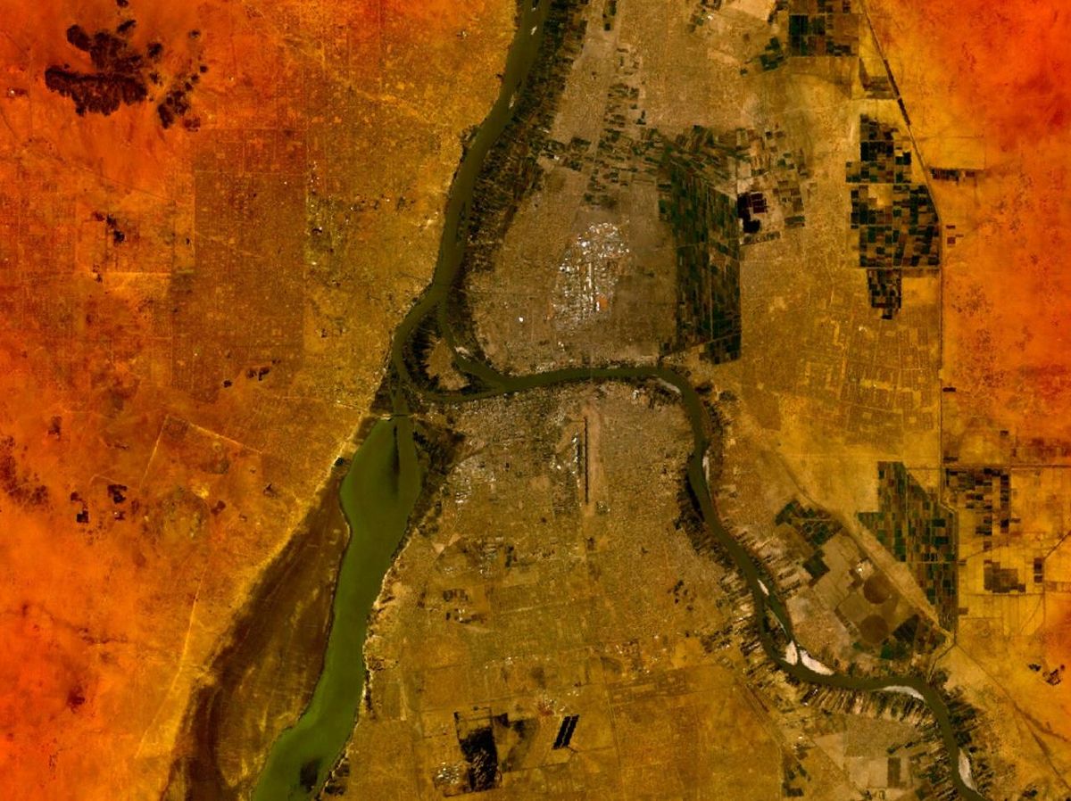 Photo satellite de Khartoum