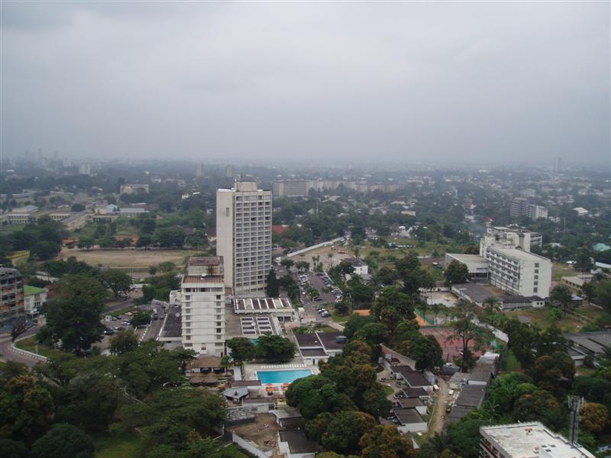 Vue de Kinshasa depuis le CCIC à Gombe