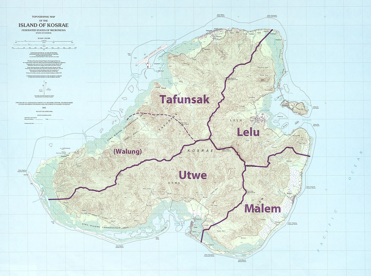 Carte de Kosrae.