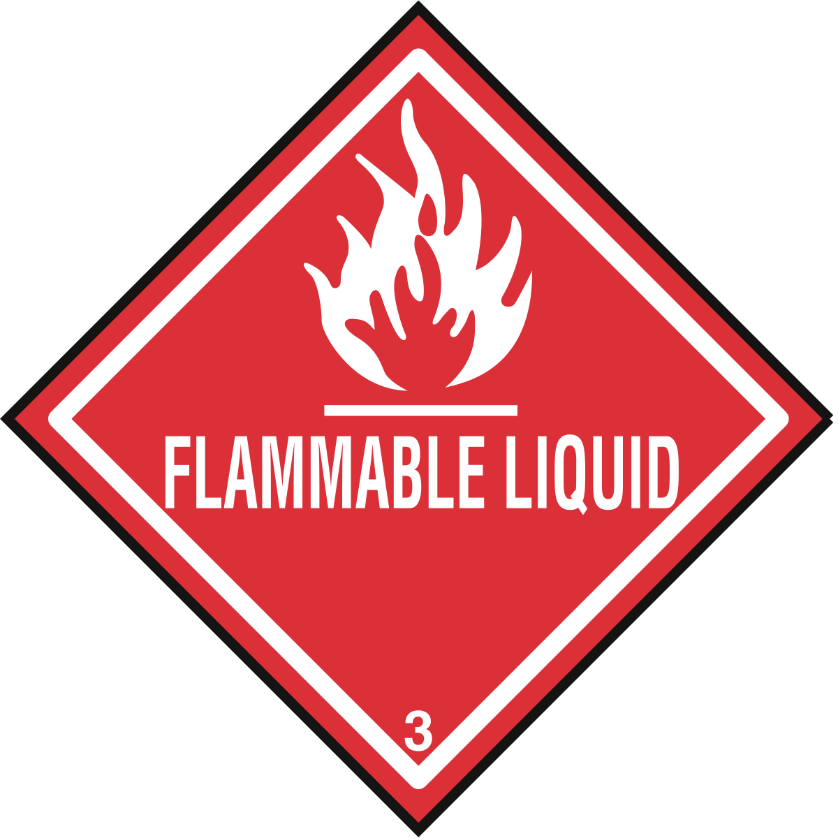 Label for dangerous goods - class 3.svg