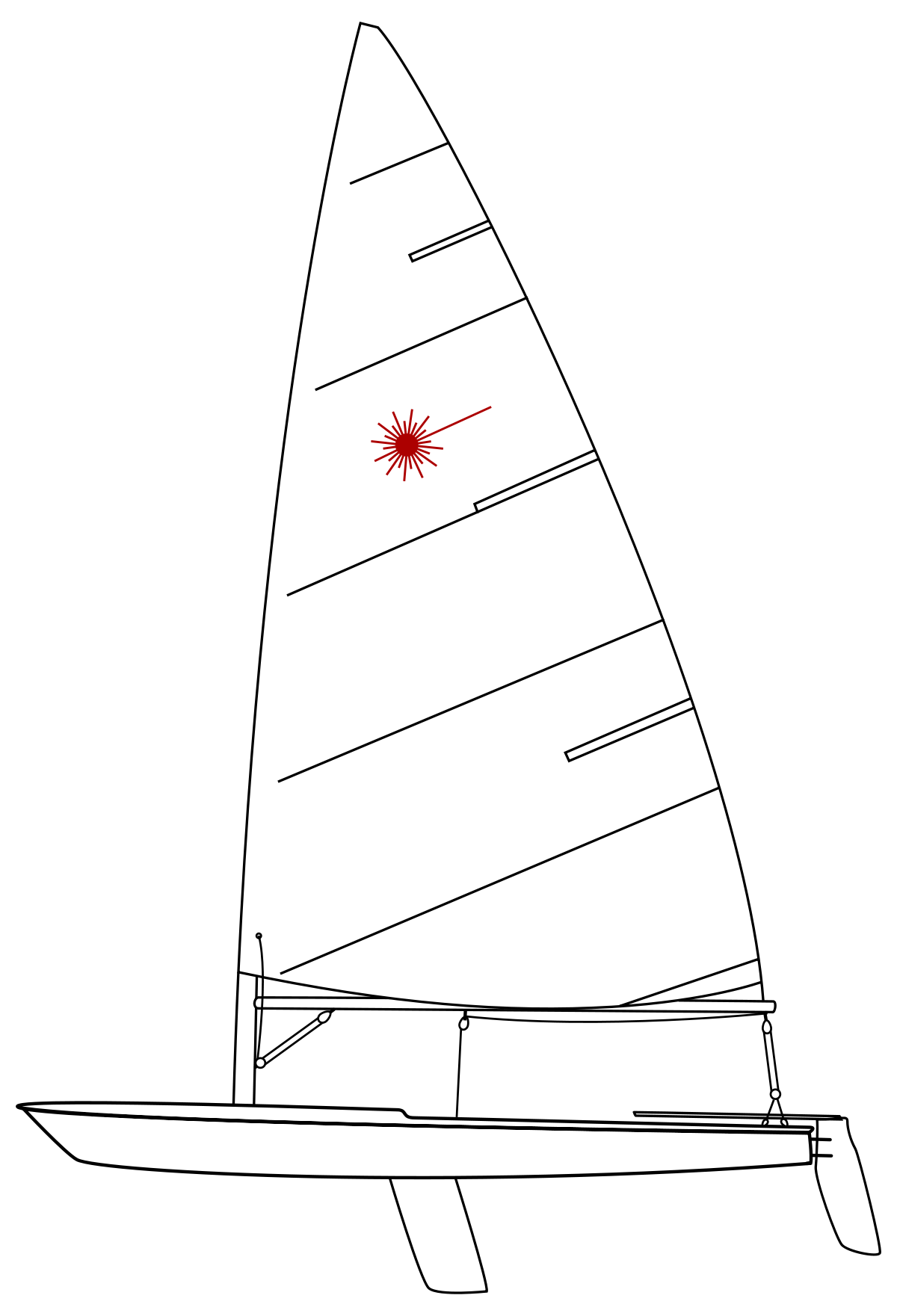 Vue de profil d'un Laser Standard