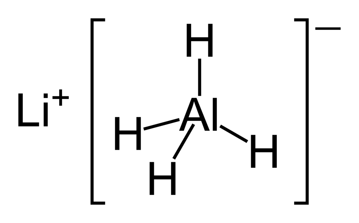 Structure du tétrahydroroaluminate de lithium