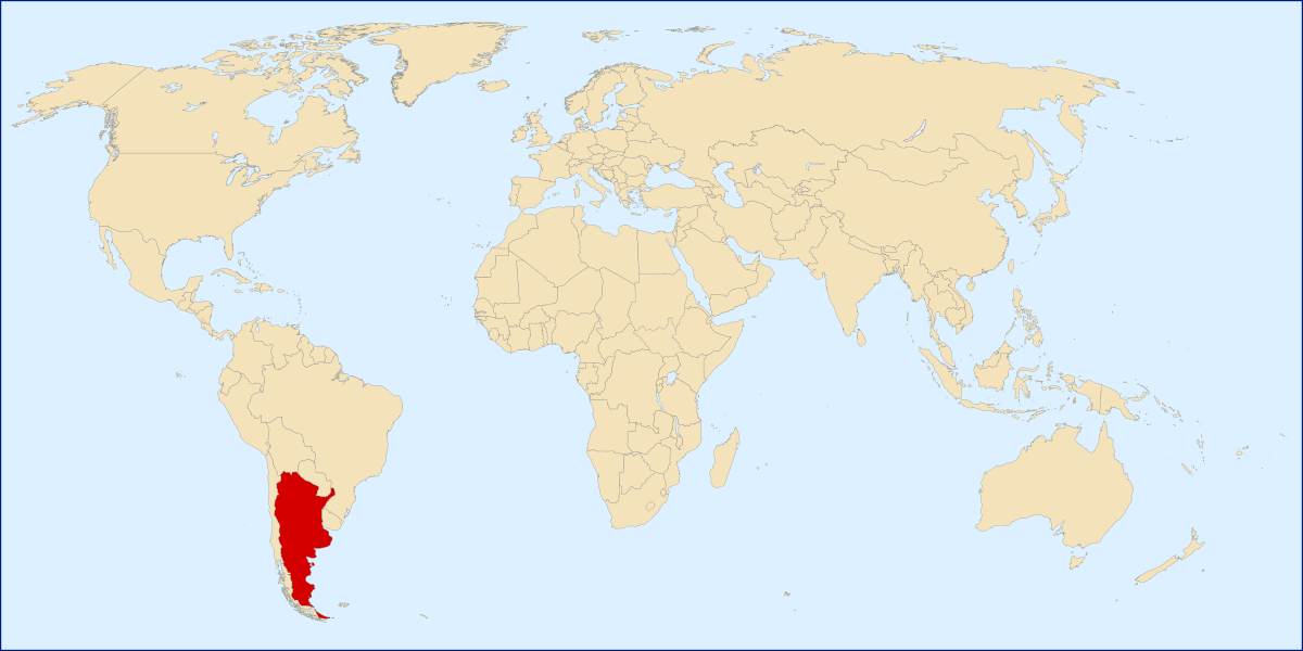 Situation de l'Argentine dans le monde