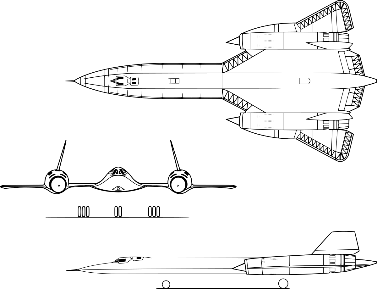 Lockheed SR-71A 3view.svg
