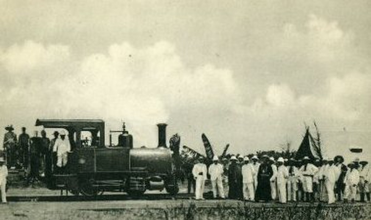 Arrivée de la première locomotive à Léopoldville en 1898