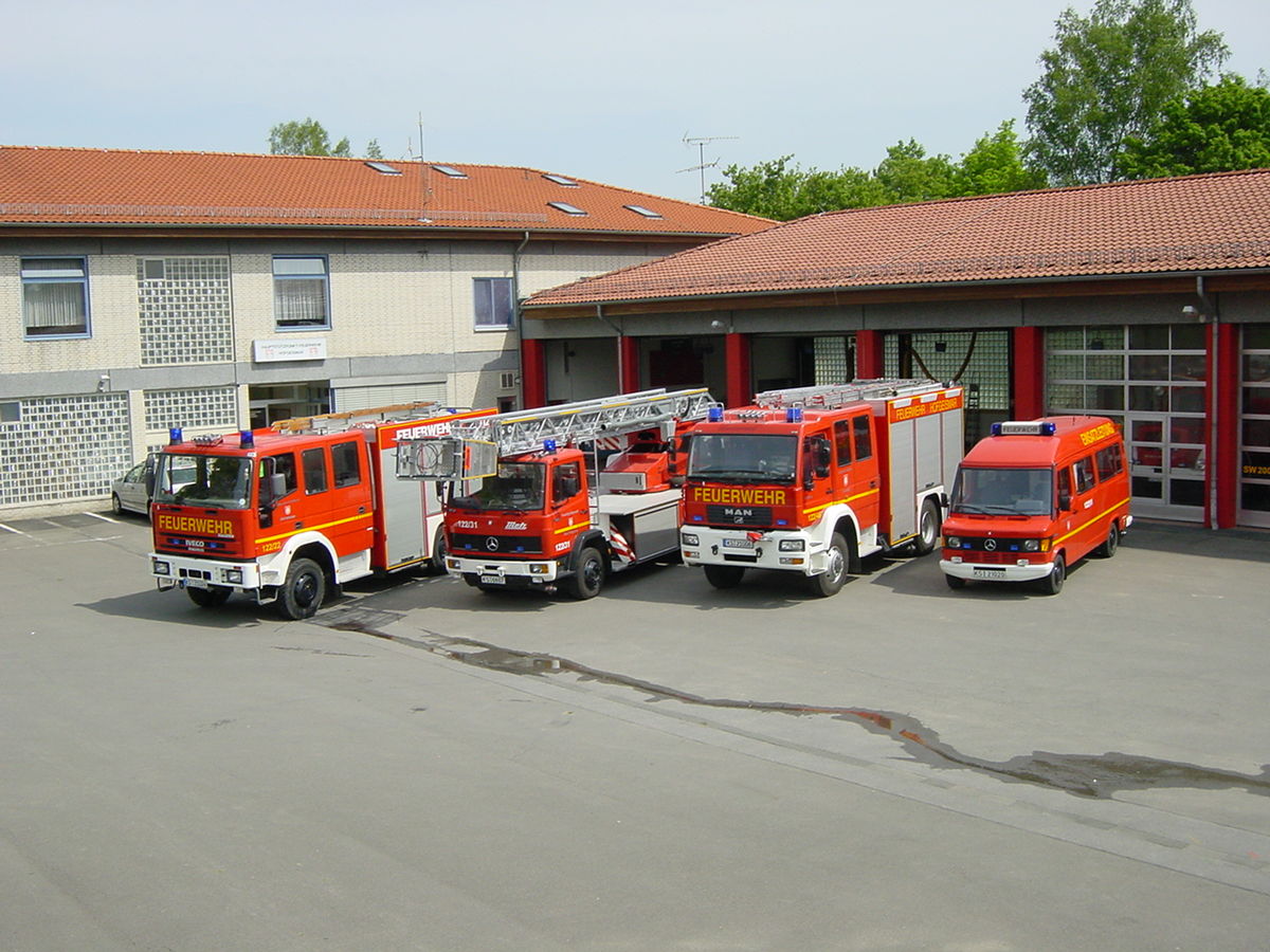 Exemple de véhicules construits par MAN : camions de pompiers