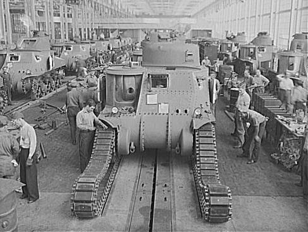 Usine de Détroit en 1942, fabrication de char léger M3 Lee