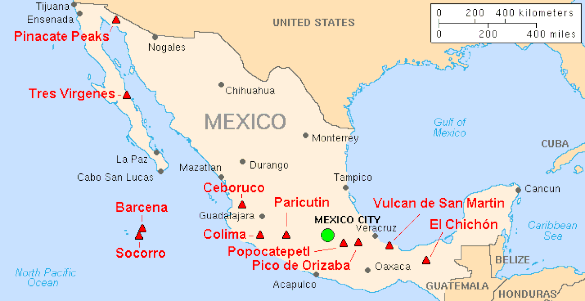 Liste des volcans du Mexique