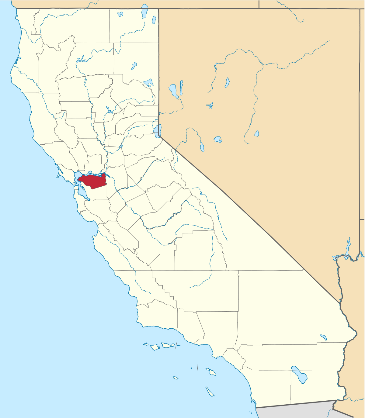 Comté de Contra Costa dans l'État de Californie