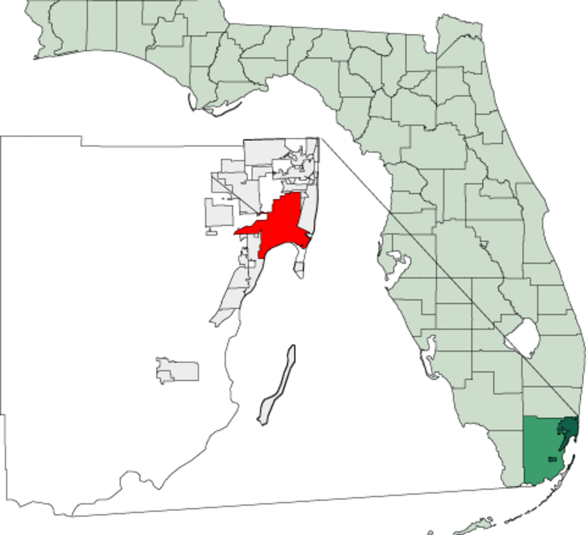 Localisation de Miami
