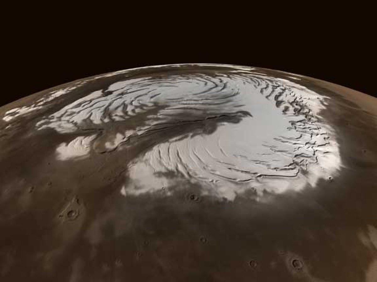 Calotte du pôle nord de Mars