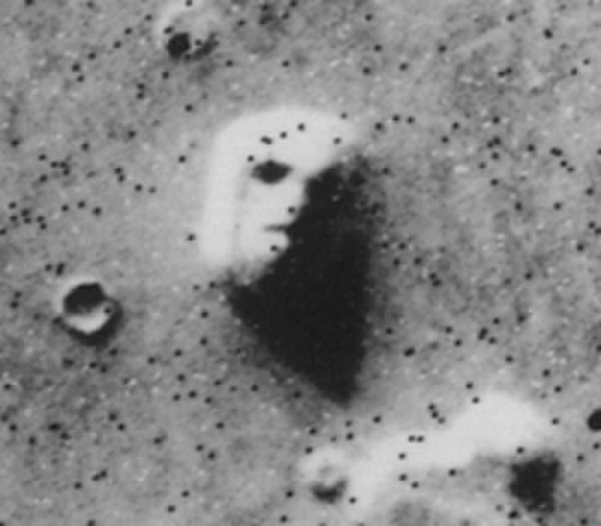 Le « visage de Mars » vu par Viking 1.